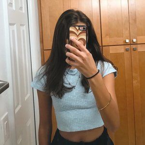 Light blue Forever 21 crop top
